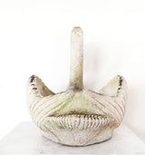 Mid Century Concrete Swan Jardinière