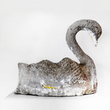 Mid Century Concrete Swan Jardinière