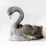 Mid Century Concrete Swan Jardinière