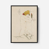Two Women Embracing by Egon Schiele (1908)