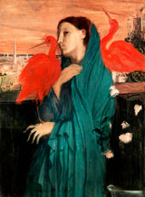 Young Woman with Ibis by Edgar Degas