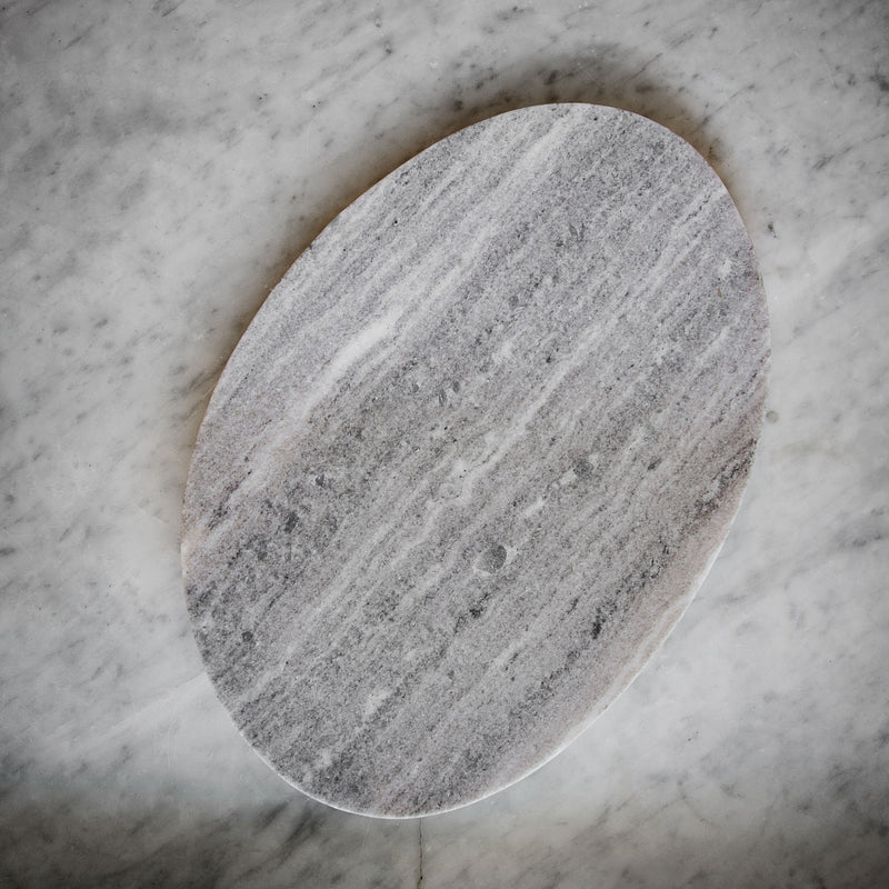 Ridge Marble Organic Oval Platter