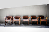 Set of 5 Teak Danish De Luxe Armchairs
