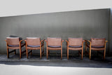 Set of 5 Teak Danish De Luxe Armchairs