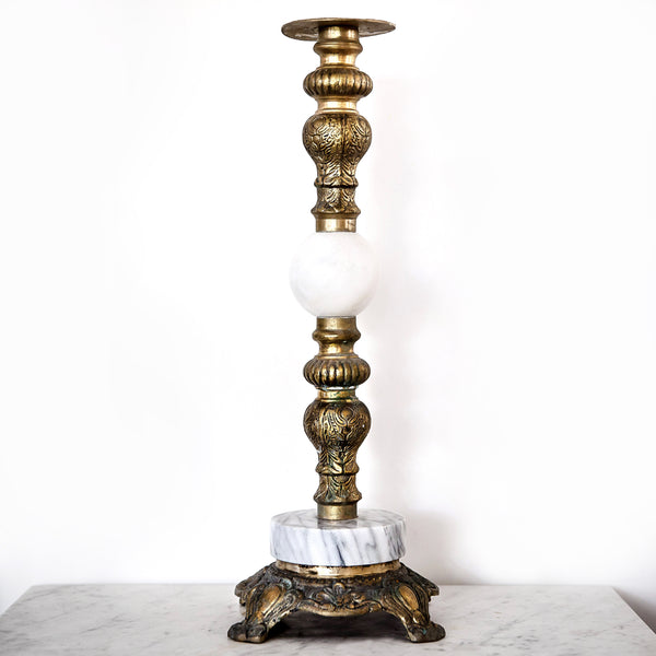 Marble & Brass Candelabra